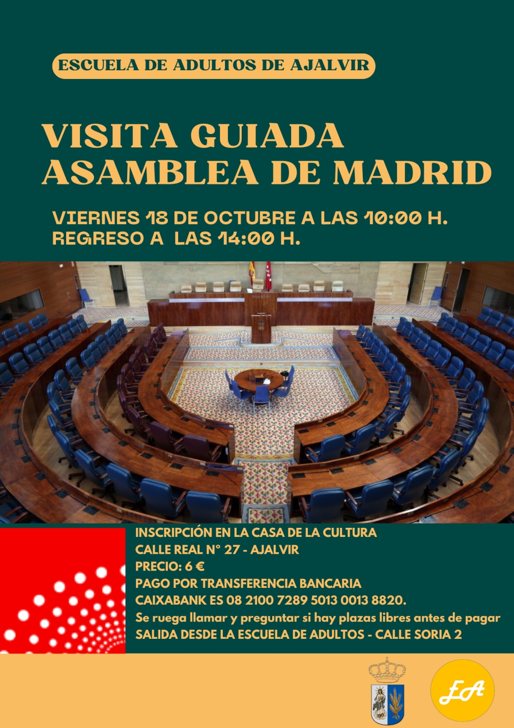 VISITA GUIADA A LA ASAMBLEA DE MADRID