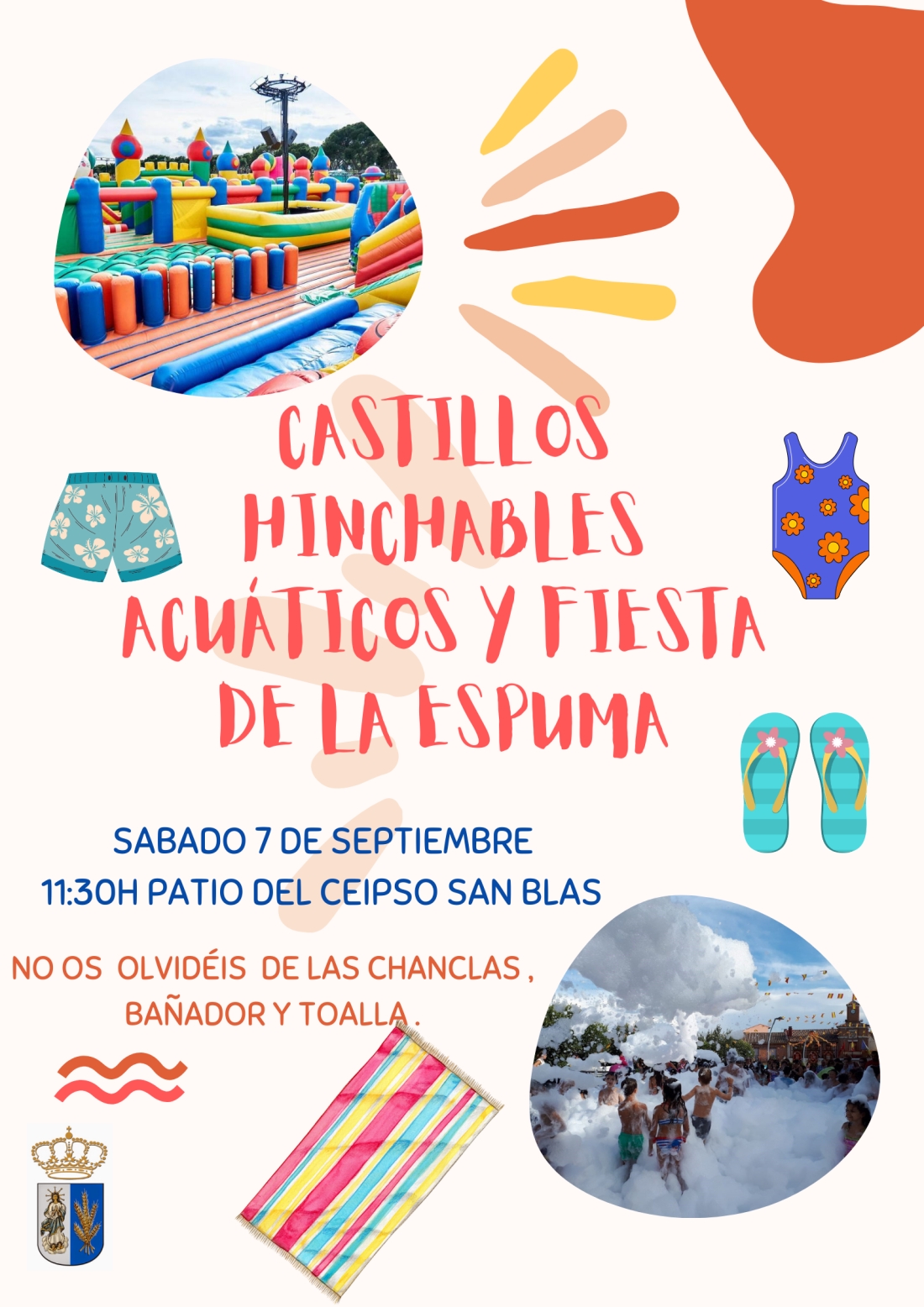 CASTILLOS HINCHABLES ACUATICOS Y FIESTA DE LA ESPUMA