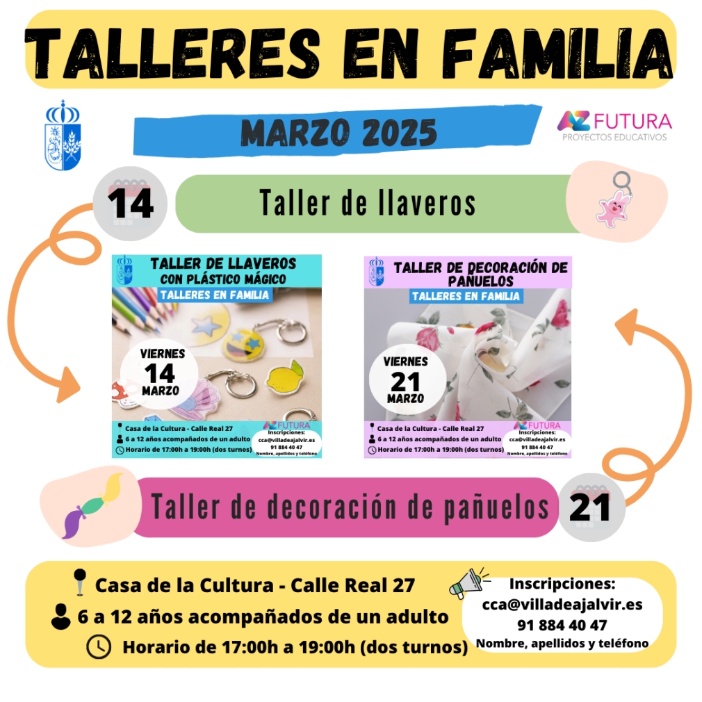 TALLERES EN FAMILIA MES DE MARZO