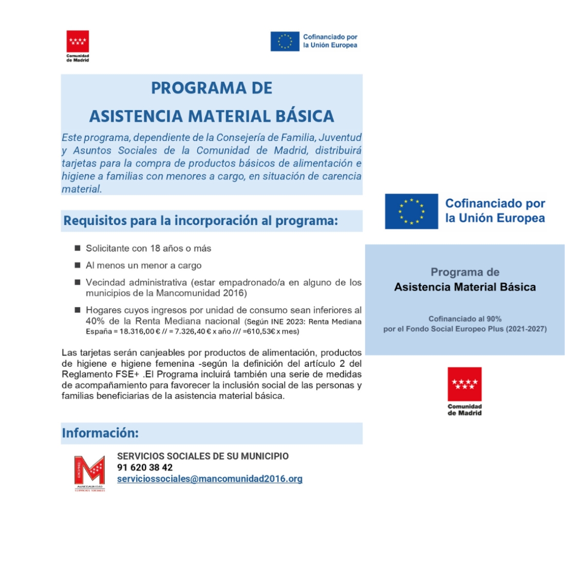 PROGRAMA DE ASISTENCIA MATERIAL BÁSICA
