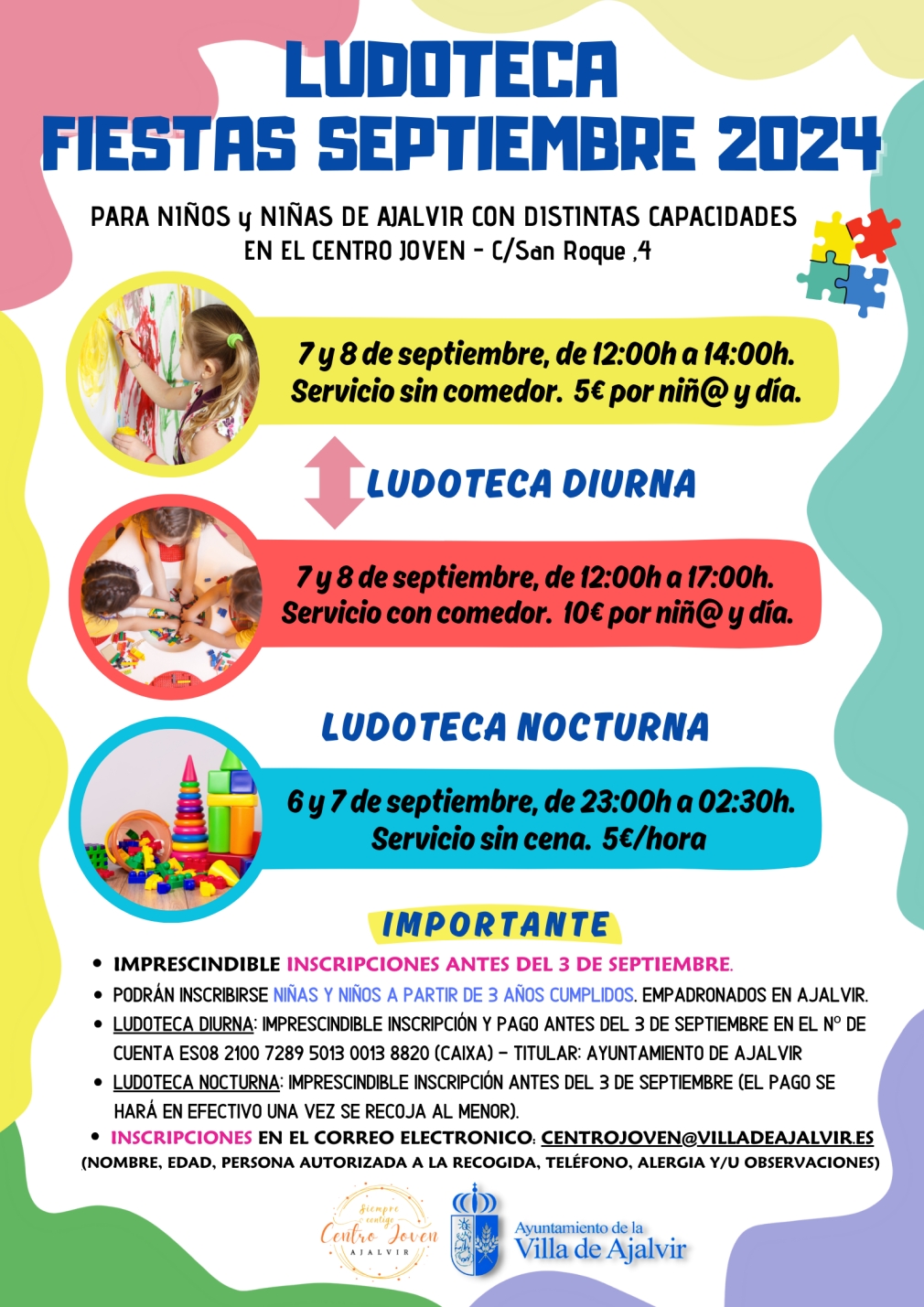 LUDOTECA FIESTAS SEPTIEMBRE 2024