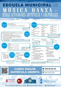 MATRICULA ABIERTA PARA EL CURSO 24/25 EN LA ESCUELA MUNICIPAL DE MÚSICA, DANZA Y  ACTIVIDADES ARTÍTICAS Y CULTURALES LA FABBRICA